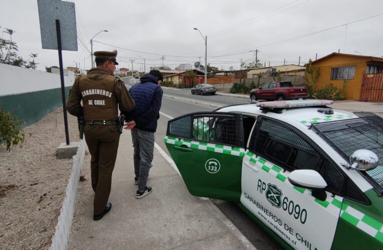 Carabinero de Caldera detuvo a dos conocidos delincuente que mantienen amplios prontuarios policial por diversos delitos