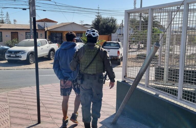 Carabineros de Caldera capturó hombre con 15 reiteraciones y 4 órdenes vigentes