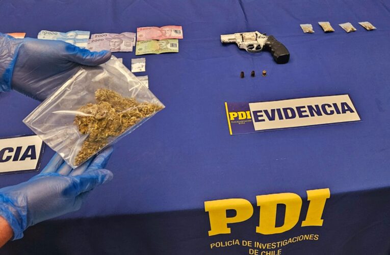 OPERATIVO DE LA PDI ATACAMA PERMITIÓ LA DETENCIÓN DE DOS EXTRANJEROS Y LA INCAUTACIÓN DE DROGA, ARMA Y MUNICIÓN