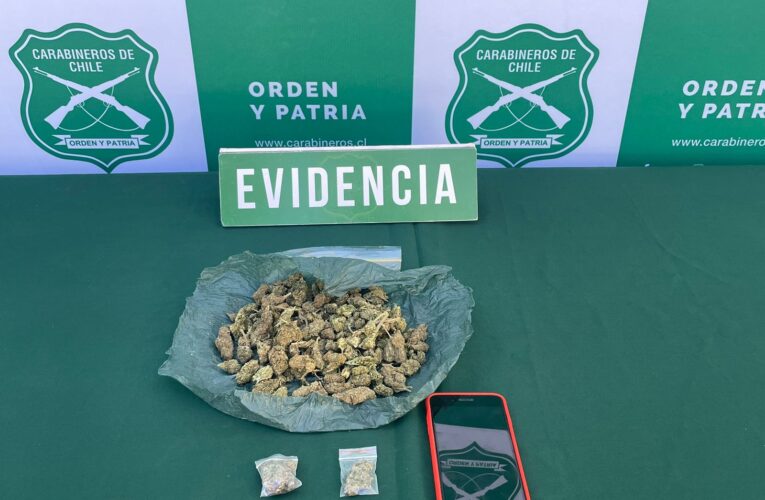 TRABAJO INVESTIGATIVO DE CARABINEROS PERMITIÓ DETENER HOMBRE DEDICADO A VENDER DROGA EN LA PLAZA