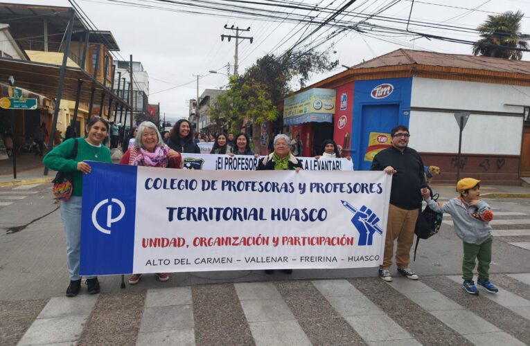 Profesores de la Provincia del Huasco se adhirieron al Paro nacional para visibilizar los graves problemas de agobio, acoso y maltrato