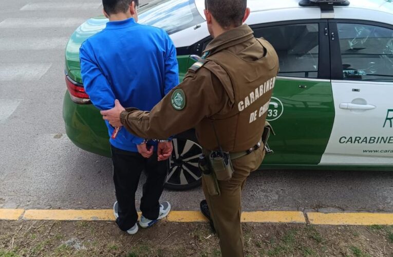 Fiscalización vehicular de Carabineros permitió detener joven conductor bajo efectos psicotrópicos