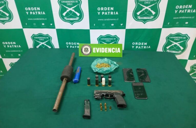 Carabineros de Vallenar detuvo a 5  individuos por infracción a la ley 20.000 y porte de arma de Fuego