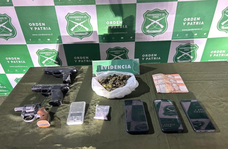 SERVICIOS PREVENTIVOS DE CARABINEROS DE COPIAPO TRAS  ENCUENTRO DEPORTIVO DEJÓ CUATRO DETENIDOS Y LA INCAUTACIÓN DE ARMAS DE FUEGO Y DROGAS