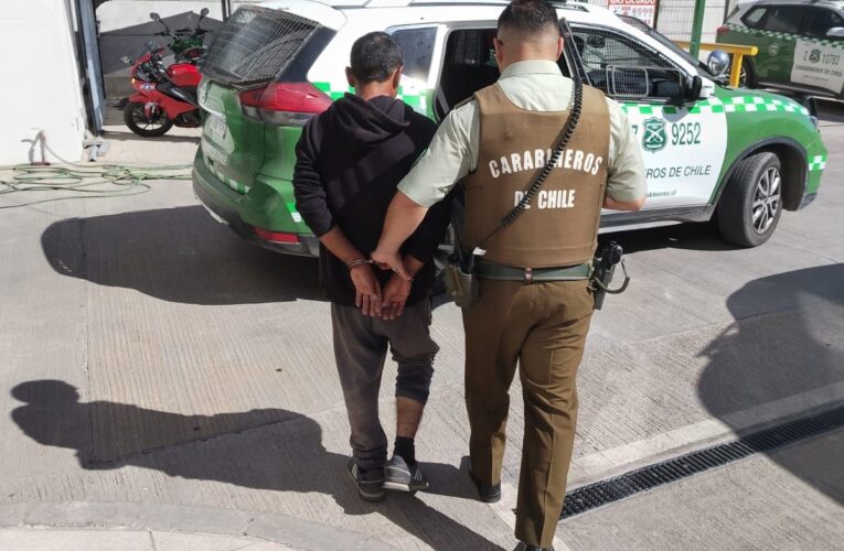 LLAMADO A CENCO Y RÁPIDA RESPUESTA DE CARABINEROS PERMITIÓ DETENER HOMBRE POR DELITO DE ROBO POR SORPRESA