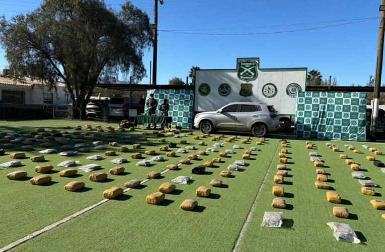 Carabineros desarticula organización criminal dedicada al tráfico de drogas en Atacama: cinco detenidos y más de 300 kilos de marihuana incautados