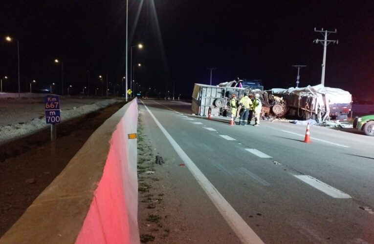 Accidente en Ruta 5 deja una persona fallecida en Vallenar