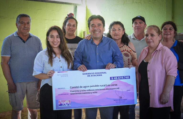 Gobierno Regional entrega más de $48 millones para fortalecer sistema de agua potable rural en Los Loros