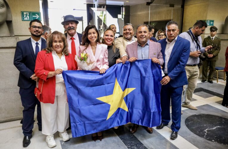 Daniella Cicardini tras jurar en el Senado