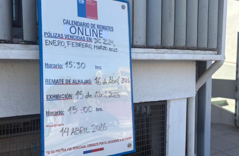 “Tía Rica” de Atacama anuncia remate de alhajas este jueves 16 de abril