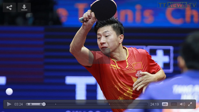 WTTC 2015: Ma Long vs. Tang Peng - Men's Singles Quarter Finals