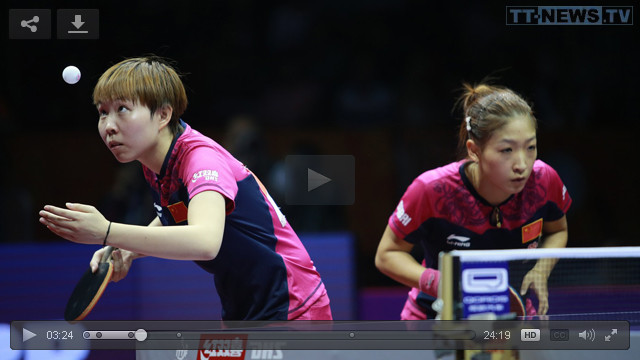 WTTC 2015: Liu Shiwen / Zhu Yuling vs. Ding Ning / Li Xiaoxia - Women's Doubles Final