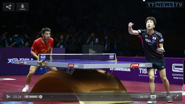 WTTC 2015: Zhang Jike vs. Jun Mizutani - Men's Singles Quarter Finals