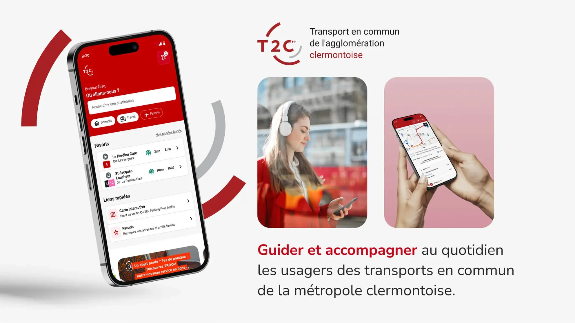 Application mobile T2C : transport.