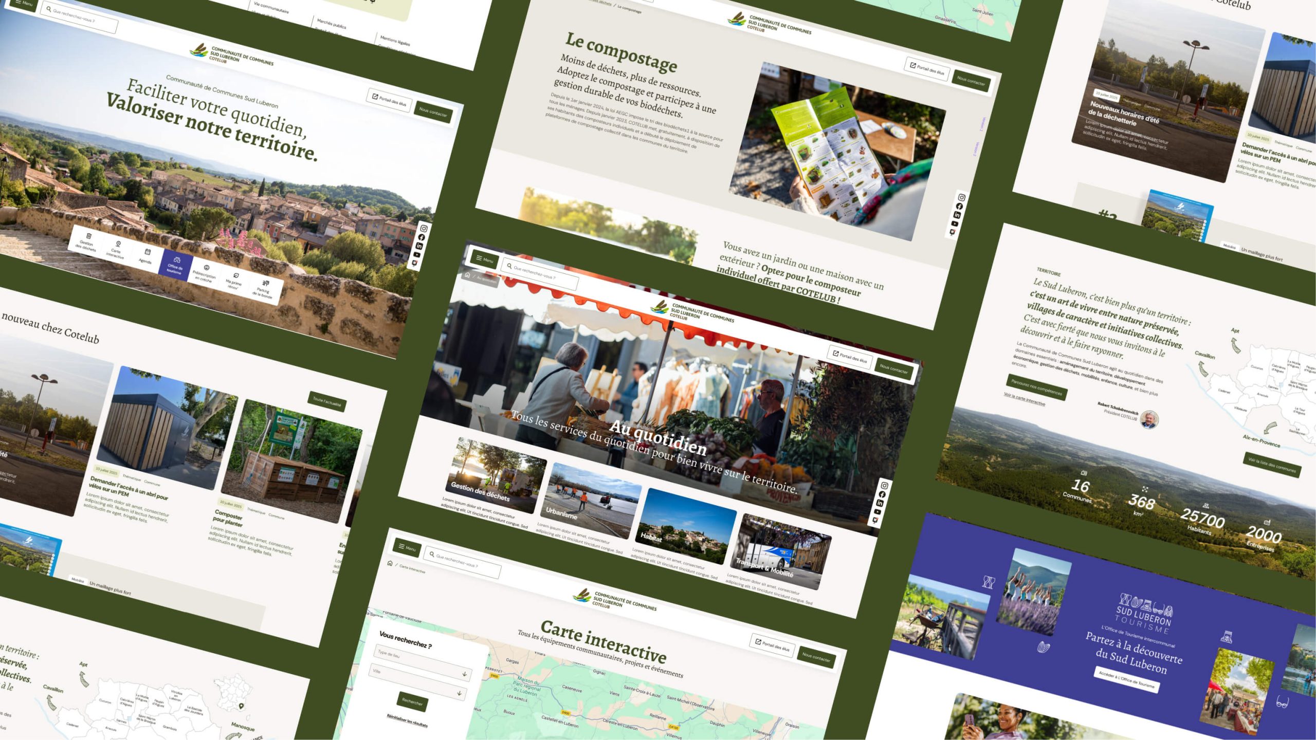 Site de la communauté de communes sur Luberon en verstion desktop
