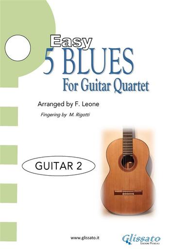 5 Easy Blues for Guitar Quartet (GUITAR 2) PDF