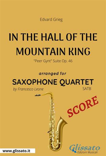 In The Hall Of The Mountain King - Saxophone Quartet SCORE PDF