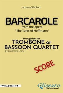 Barcarole - Trombone or Bassoon Quartet (score) PDF