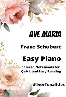 Ave Maria Easy Piano Sheet Music with Colored Notation PDF