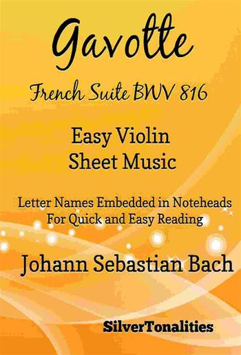 Gavotte French Suite BWV 816 Easy Violin Sheet Music PDF