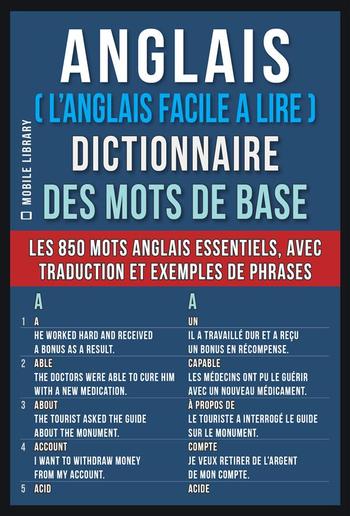 Anglais ( L’Anglais Facile a Lire ) Dictionnaire des mots de base PDF