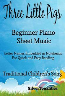 Three Little Pigs Beginner Piano Sheet Music PDF