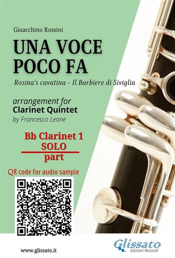 Bb Clarinet 1 (solo) part of "Una voce poco fa" for Clarinet Quintet PDF