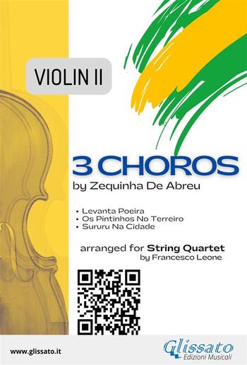 Violin II part: 3 Choros by Zequinha De Abreu for String Quartet PDF