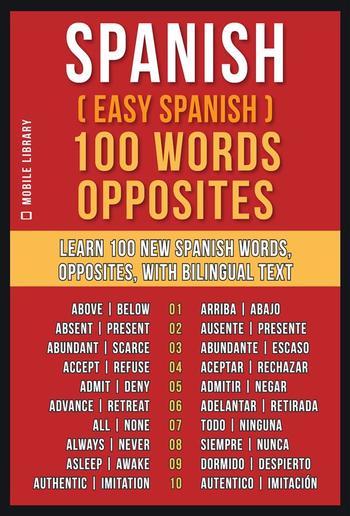 Spanish ( Easy Spanish ) 100 Words - Opposites PDF