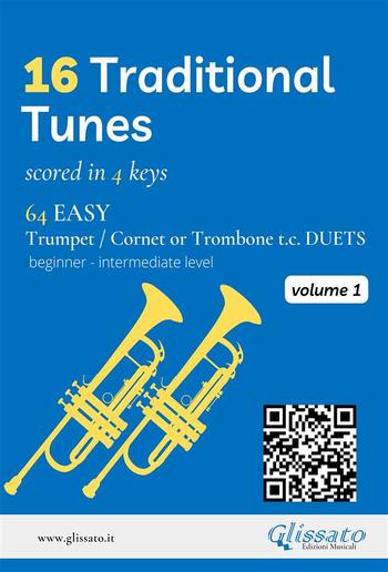 16 Traditional Tunes - 64 easy Trumpet/Cornet or Trombone t.c. duets (Vol.1) PDF