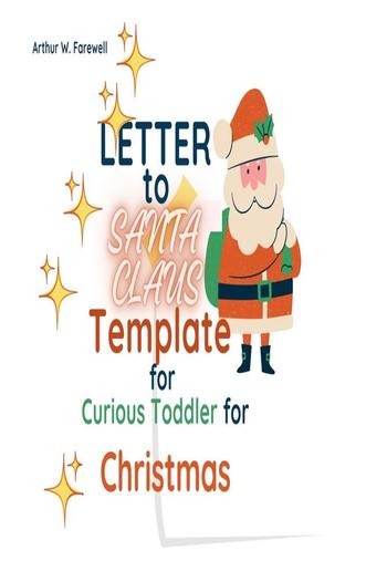 Letter to Santa Claus Template For Curious Toddler For Christmas PDF