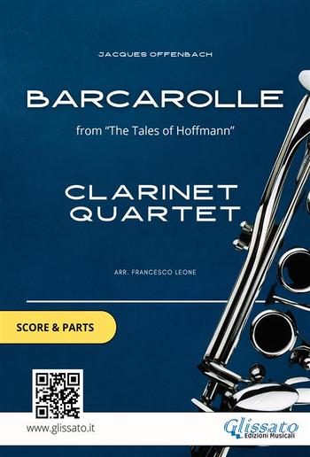 Clarinet Quartet "Barcarolle" by Offenbach (score & parts) PDF