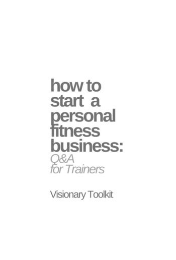 How to Start a Personal Fitness Business: Q&A for Trainers PDF