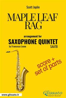 Maple Leaf Rag - Saxophone Quintet score & parts PDF