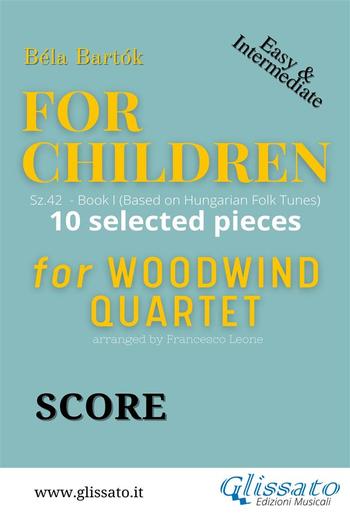 Score "For Children" by Bartók - Woodwind Quartet PDF