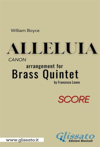 Alleluia by William Boyce for brass quintet (score) PDF
