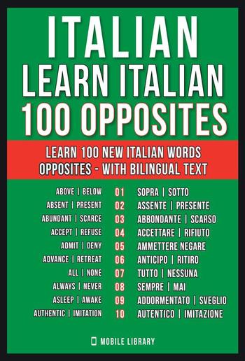 Italian - Learn Italian - 100 Opposites PDF