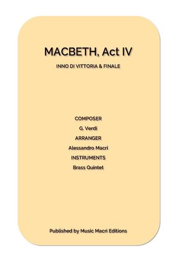 INNO DI VITTORIA & FINALE from MACBETH - Act IV PDF