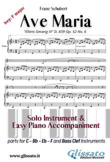 Ave Maria (Schubert) - Solo & Easy Piano (key F) PDF