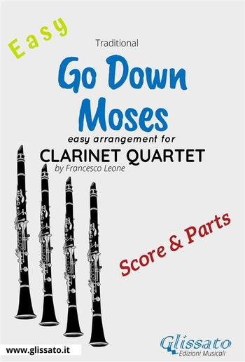 Go Down Moses - Easy Clarinet Quartet (score & parts) PDF