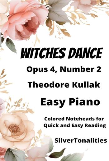 Witches Dance Opus 4 Number 2 Easy Piano Sheet Music with Colored Notation PDF