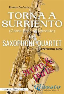 Torna a Surriento - Saxophone Quartet (score & parts) PDF