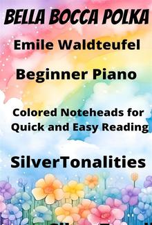 Bella Bocca Polka Beginner Piano Sheet Music with Colored Notation PDF