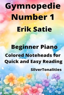 Gymnopedie Number 1 Beginner Piano Sheet Music with Colored Notation PDF