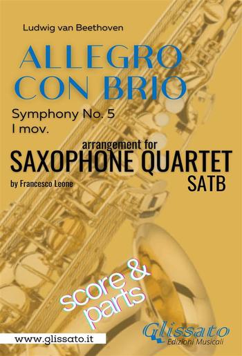 Allegro con Brio (Symphony No. 5) Sax Quartet (parts & score) PDF