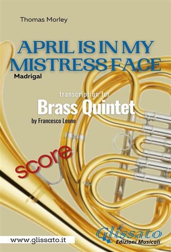 April is in my mistress face - Brass Quintet (score) PDF