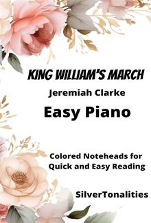 King William’s March Easy Piano Sheet Music with Colored Notation PDF