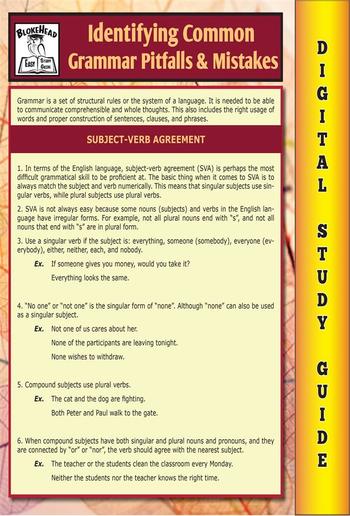 Common Grammar Pitfalls & Mistakes (Blokehead Easy Study Guide) PDF