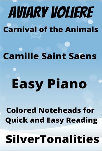 Aviary Carnival of the Animals Piano Sheet Music with Colored Notation PDF