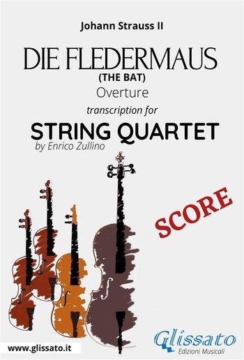 Die Fledermaus (overture) string quartet score PDF